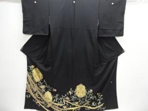 作家物　熨斗に鳳凰・花更紗模様刺繍留袖（比翼付き）